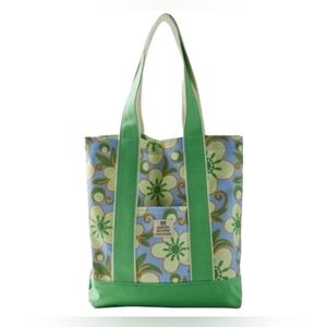 BDG PRINTED TOTE BAG vintage inspired/ 70s floral print green
